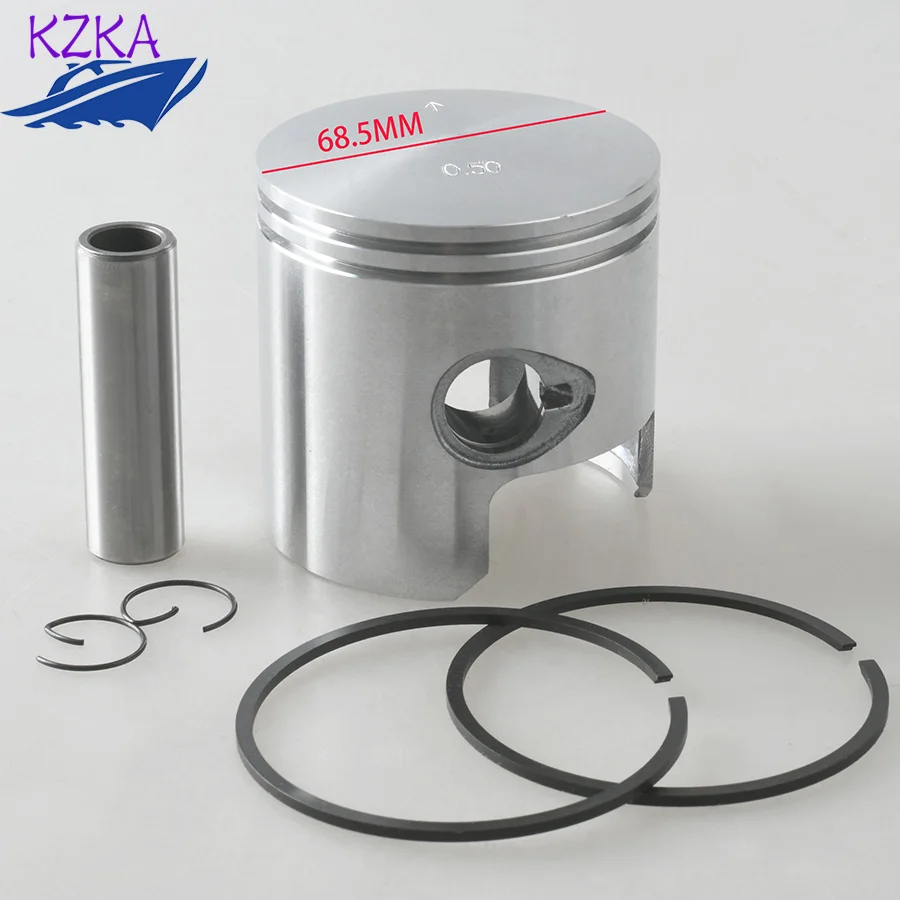 3C8-00004-3 Piston Kit 68.5mm for Tohatsu Boat Engine 40HP 50HP M40D M50D 3C8000043 for Mercury Mariner 3Cyl Engine Accessories