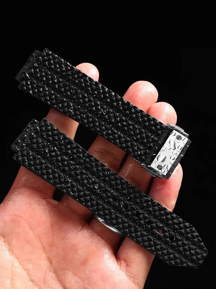 Silicone Watch Band For HUBLOT BIG BANG 24mm*17mm 25mm*19mm Waterproof Men Watch Strap Accessories Rubber Watch Bracelet Chain