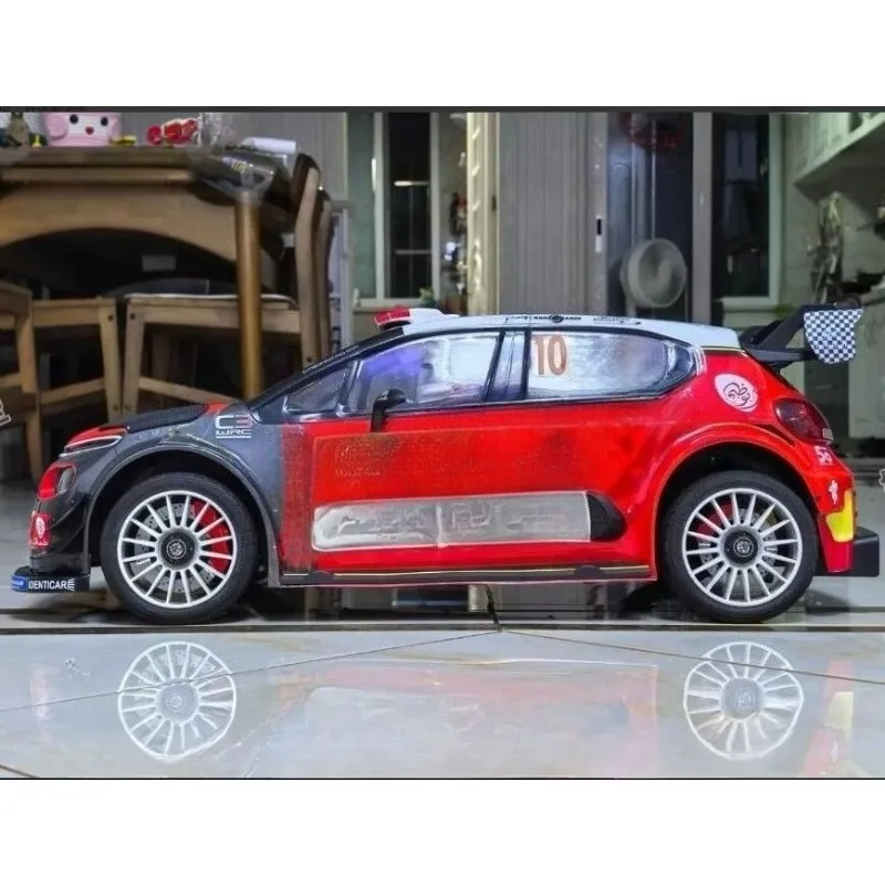 CNC Aluminum Simulation Brake Caliper & Rotor Hub Kit for KM Traction Hobby 1/7 Citroen C3 RC Rally Car,Aluminum Brake Caliper