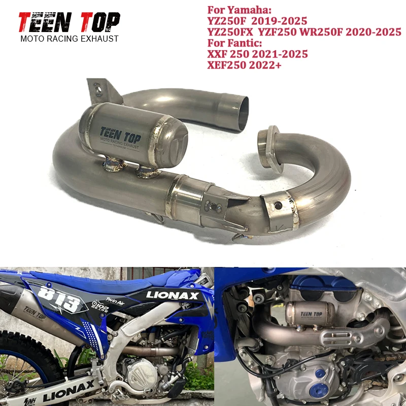 Ti-Alloy OEM Dirt Bike Exhaust Pipe For Yamaha YZ250F YZ250FX YZF250 WR250F Exhaust Header XXF XEF 250 Exhaust Elbow Front Pipe