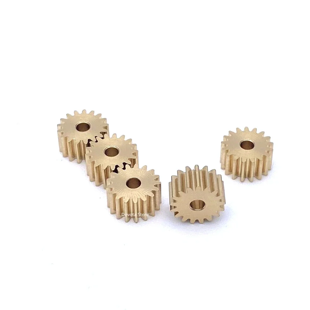 5PCS 0.4M 16/17/18/19/20/21/22 Teeth Copper Small Spur Gear 1.5/2/3/4mm Bore 4mm Thickness