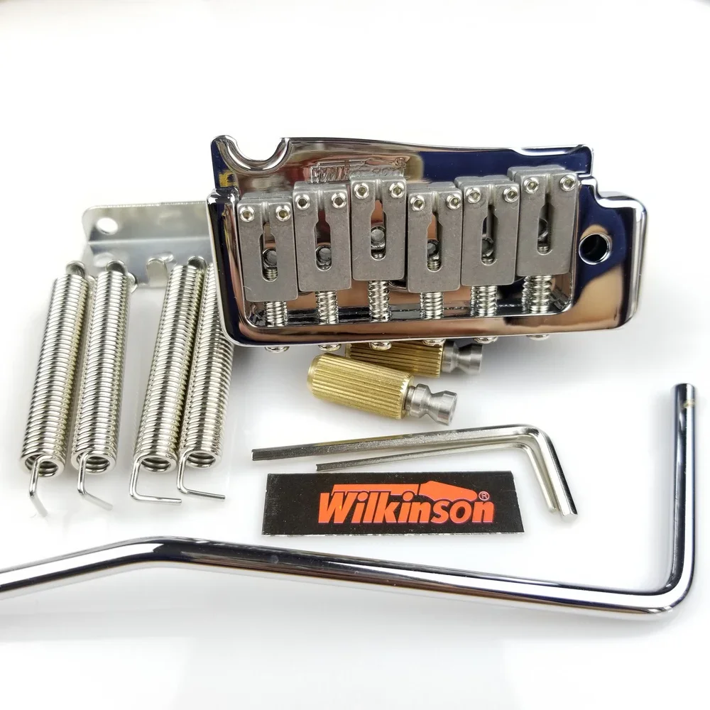 Guitar Parts WILKINSON WVP Electric guitar Tremolo System Bridge 2 Point Steel Saddle Tremolo System Chrome Silver Gold