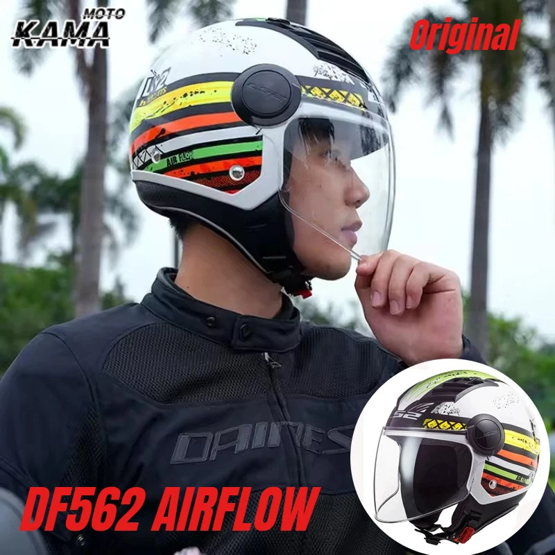 

Hot LS2 AIRFLOW Motorcycle Helmet OF562 OF608 Summer 3/4 Half Face Helmet Large Size Men's and Women's Cascos Para Moto