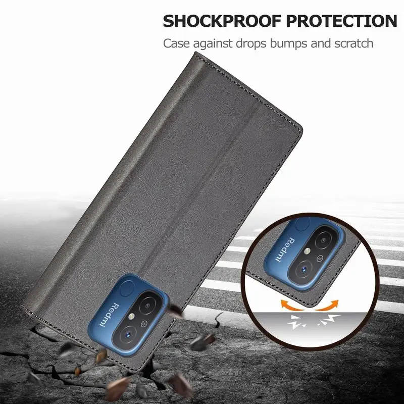 For Redmi 13 13C 12 C A3 A1 10C 9C 10A 9A 9 9T Case For Xiaomi 13T 12T 11T 10T Pro Lite Flip Wallet Phone Cover Card Slot Stand