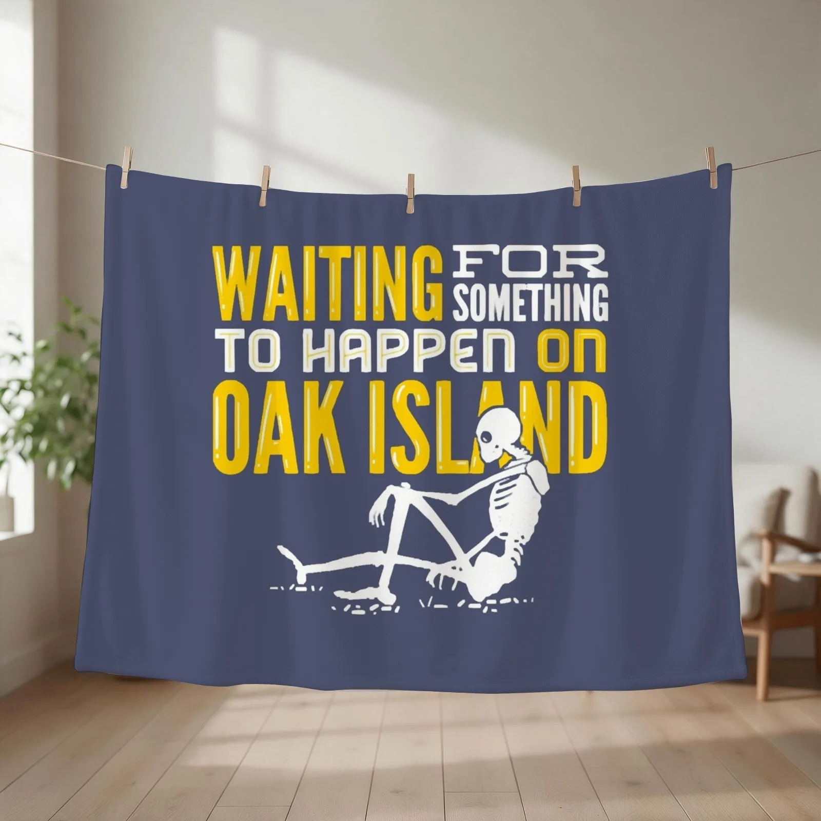 OAK ISLAND TREASURE HUNTING Oak Island Throw Blanket couch cozy soft plush fuzzy picnic outdoor blanket
