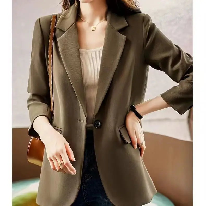 Small Suit Coat Women's Split Back Casual Plus Cotton Suit Top  blazers for women  coat  blazer femenino