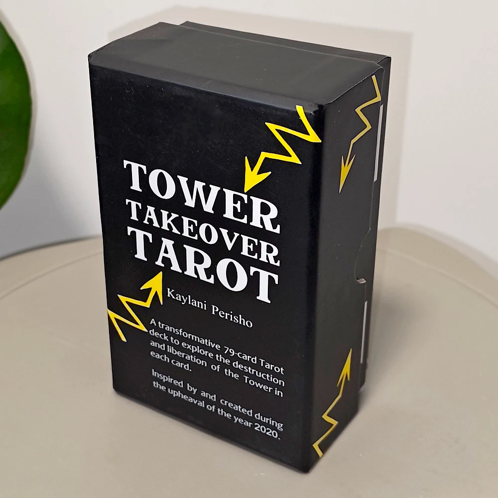 Tower Takeover Tarot Deck 12*7cm in Rigid Box, Unique 79-Card Tarot Set for Transformation & Liberation Double-embossed