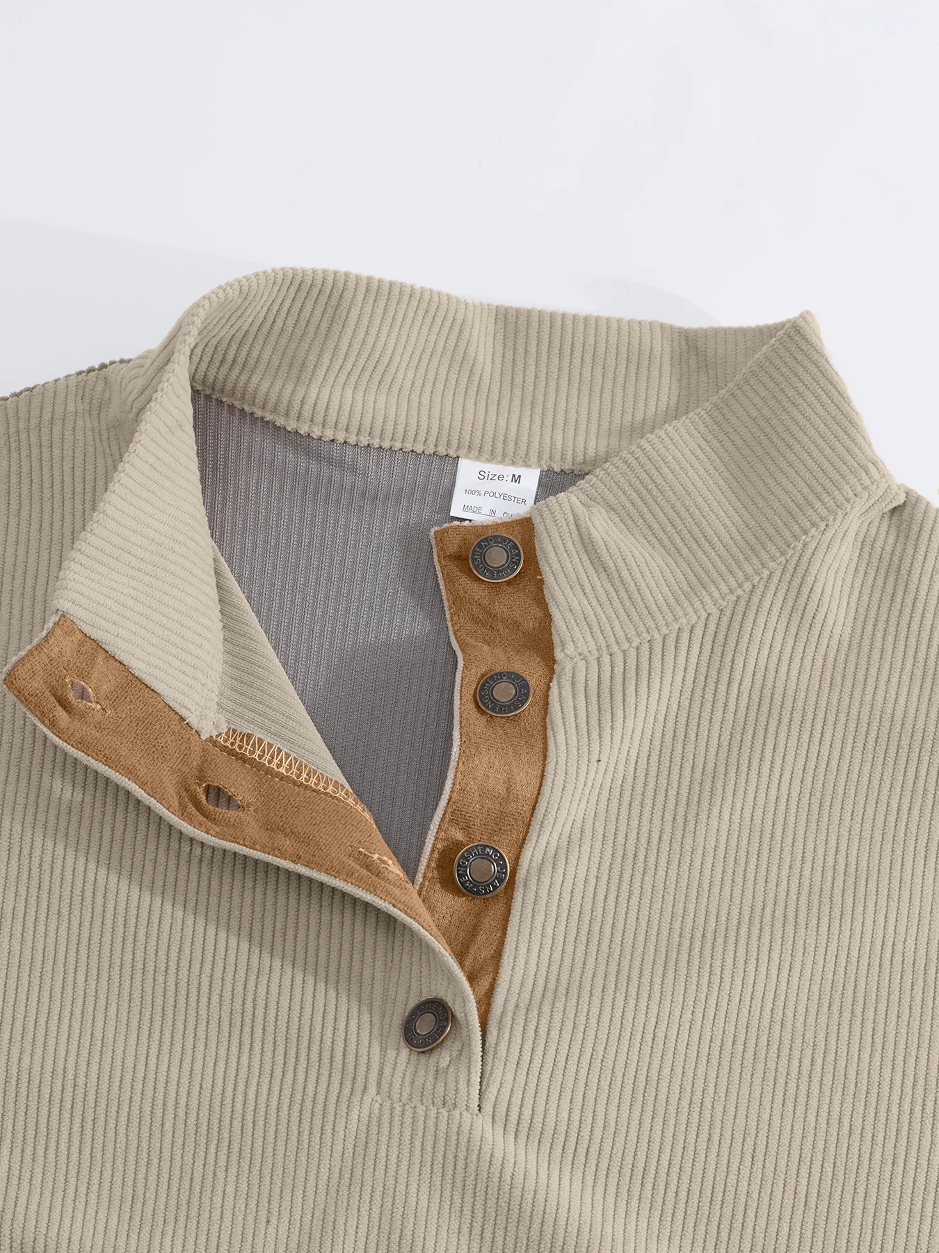 2026-Spring-Autumn-European-Men-Color-Block-Stand-Collar-Corduroy-Hoodie-Loose-Fit-Long-Sleeve-Pullover-Daily-Street-Outdoor-Spo
