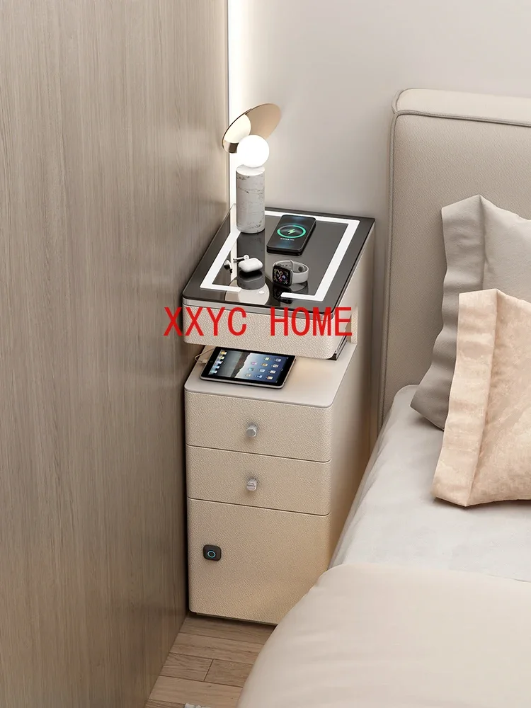

French Cream Style Wireless Charging Bedroom with Lock 35cm Wide 25 Bedside Cabinet