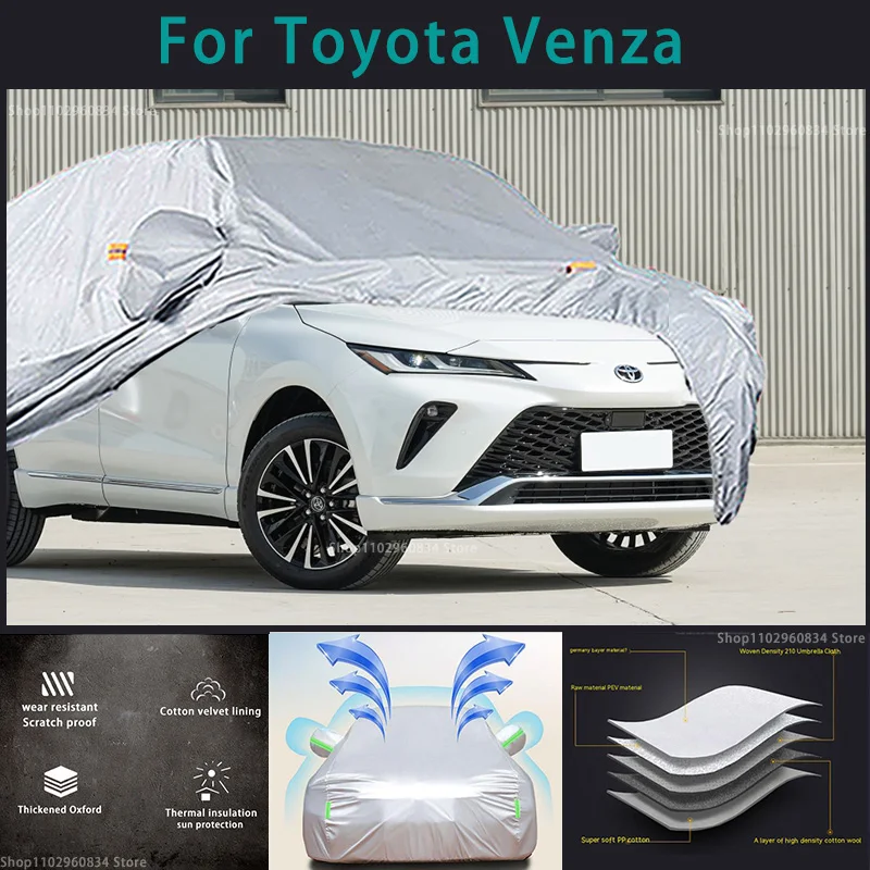 

For Toyota Venza 210T Full Car Covers Outdoor Sun uv protection Dust Rain Snow Protective Anti-hail car cover Auto cover