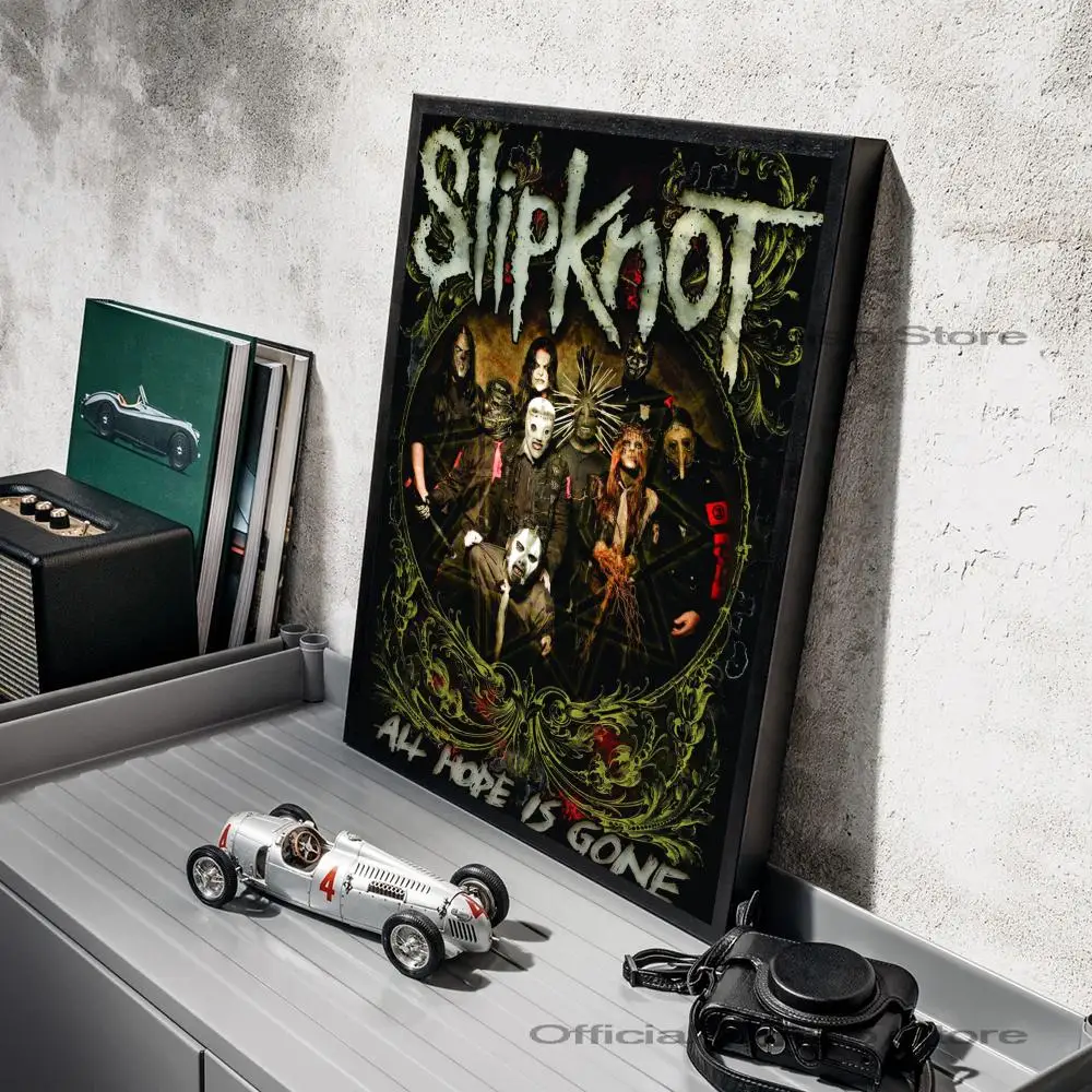 1pc Heavy Rock S-Slipknot Band Poster Self-adhesive Art Waterproof Paper Sticker Coffee House Bar Room Wall Decor