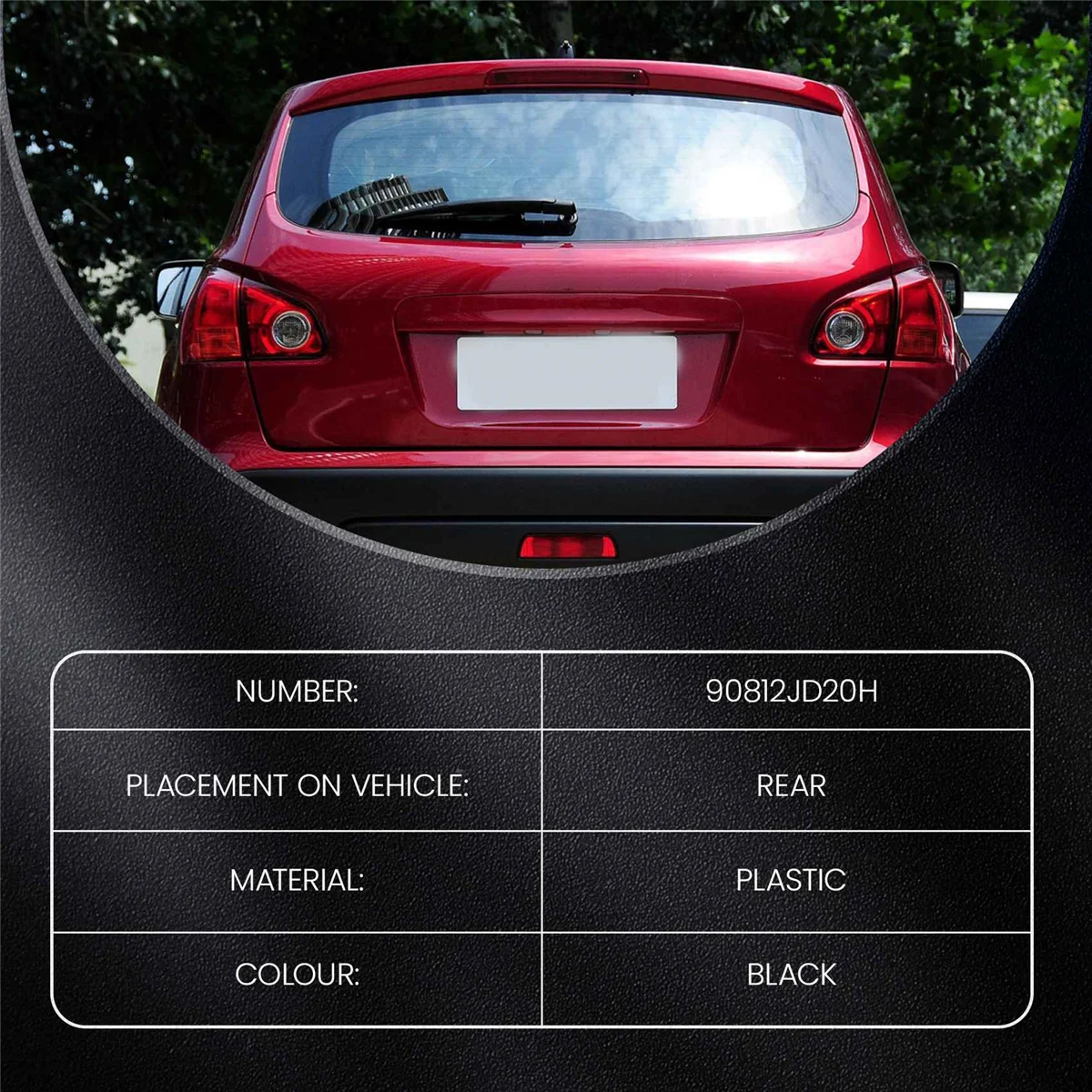 Rear Tailgate Boot Handle with Key Camera Trunk Door Cover for Nissan Qashqai J10 JJ10 2007-2014 90812JD20H