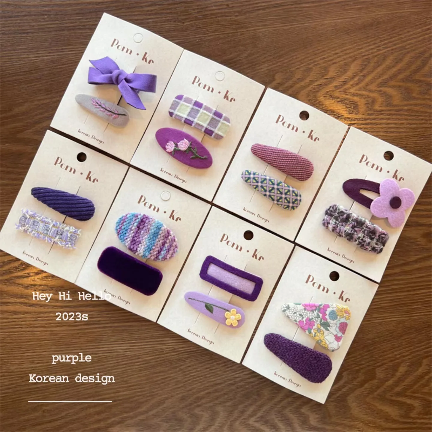 2023 Winter Purple Elegant Hairpins Women Girls Kids Hair Clips Pin Barrettes Accessories Hairgrips Headdress Headwear Ornaments