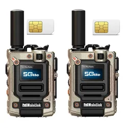 2pcs 5000km Sending traffic cards Long use range 4G walkie talkie Globle PTT 4G Two Way Radio platform