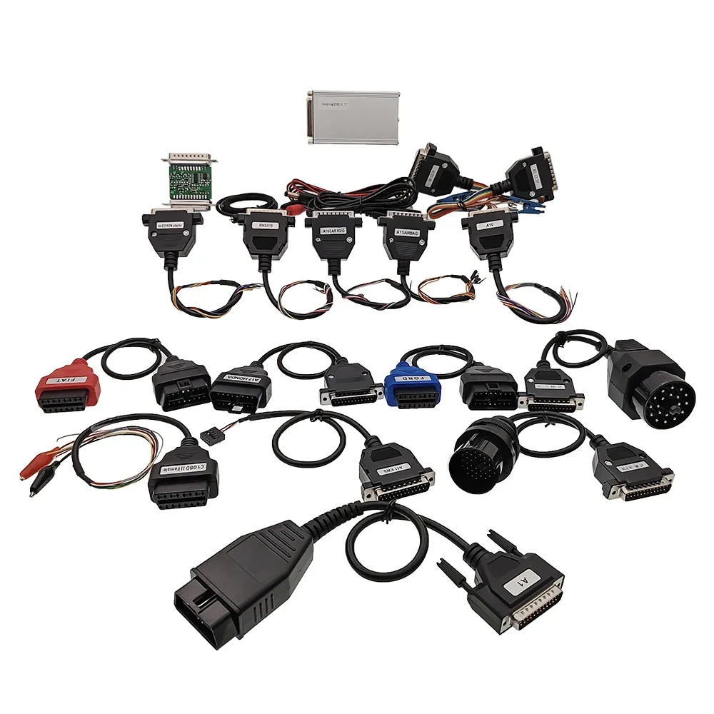 Online Carprog 13.77 SERG2000CAR000UA ECU Chip Tuning 21 Volledige Adapters Gratis Keygen Voor Airbag/Radio/IMMO ECU Reparatie tool