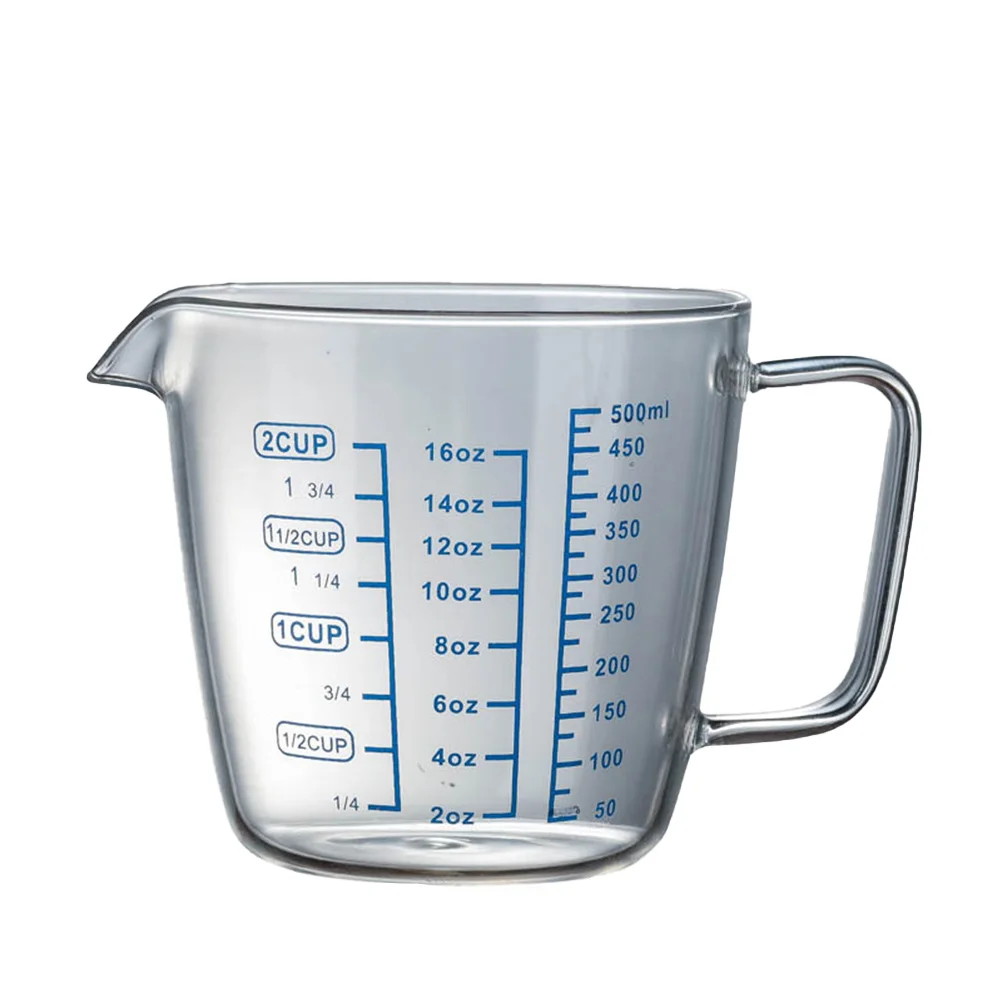 

500Ml Glass Measuring Cup High Borosilicate Thickened Heat Resistant Baking Cooking Kitchen Experiment Portable Measuring Cup