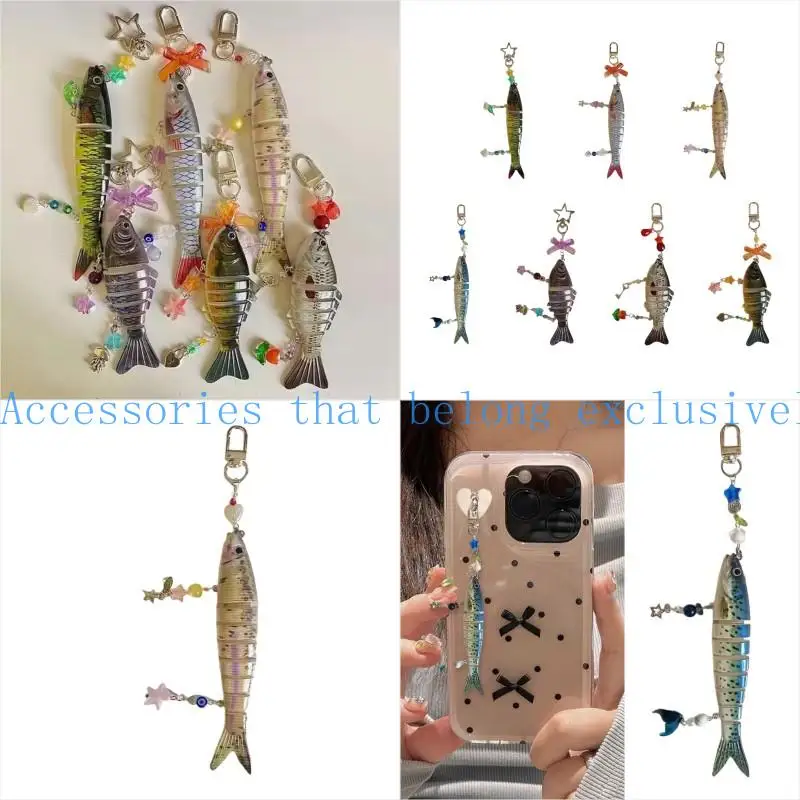 

31BB Fish Hanging Charm Multifuntional Fashion Ornament Party Key Jewelry Plastic Texture Great for Friend and Fashion Lover
