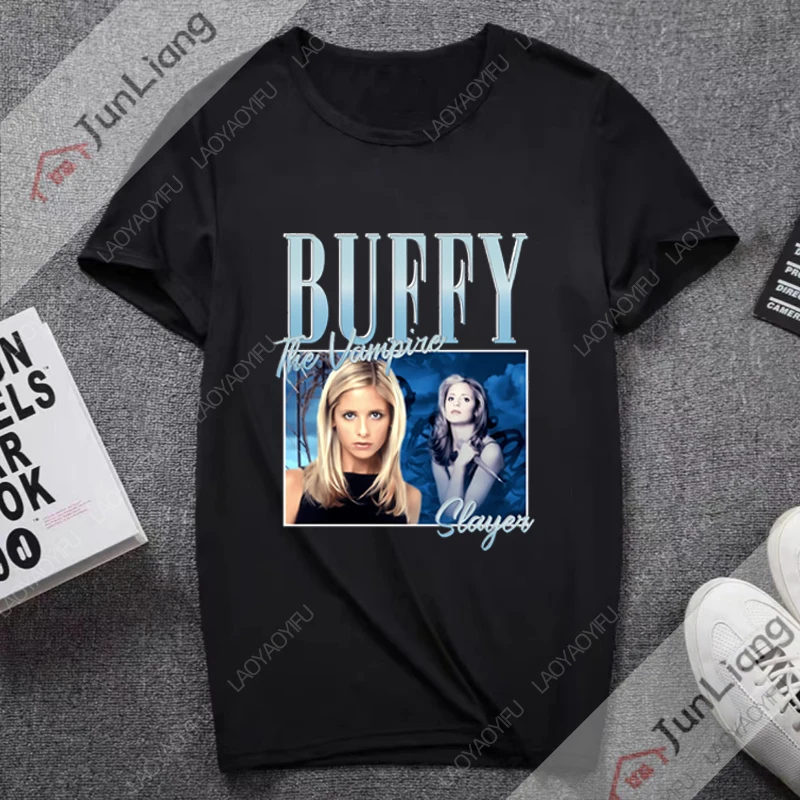 Buffy The Vampire Slayer t-shirt da uomo per uomo abbigliamento Y2k Manga t-shirt da donna Streetwear t-shirt manica corta abbigliamento uomo top