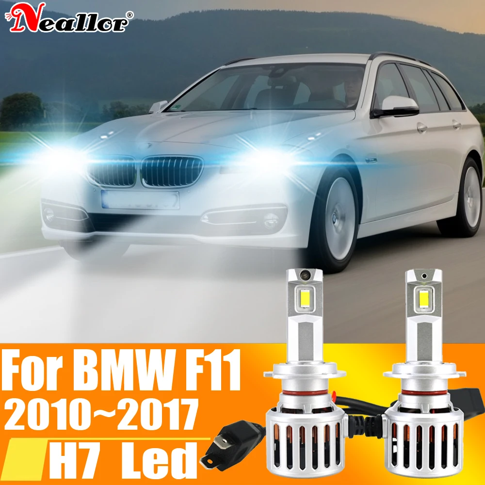 

2pcs High Power H7 Led Light Canbus No Error 6000K White Car Headlight Bulb Moto Turbo Diode Lamp 12v 55w For BMW F11 2010~2017