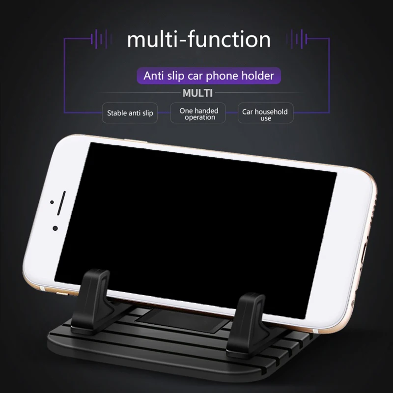 

2Pcs Creative Car Navigation Bracket Universal Car Dashboard Desktop Car Bracket Silicone Non-slip Mat Lazy Mobile Phone Bracket