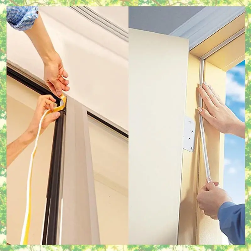 เป็นมิตรกับสิ่งแวดล้อม-6 ม้วนEVA Seal Weather StripโฟมเทปDประเภท 10MประตูWindows Draft Excluder Anti-Collisionซีลแถบ