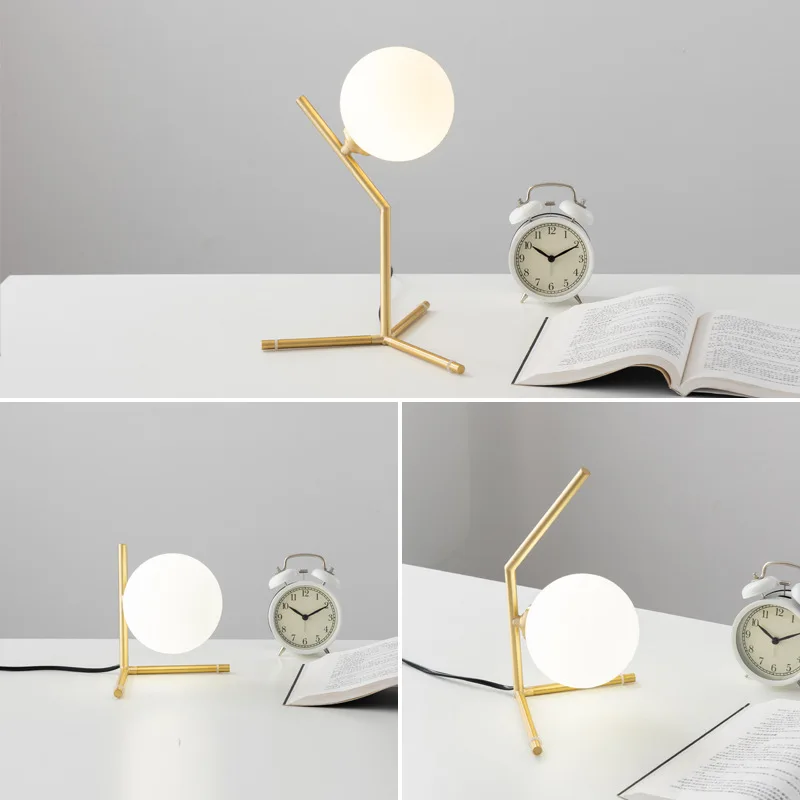 homhi-クリエイティブな銅とガラスのテーブルランプデザインオフィス照明ベッドサイド調光可能ナイトテーブル用モダンztl-002