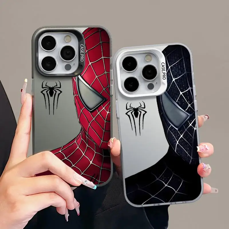 Marvel Sipider Man Phone Case For Apple iPhone 15 Pro Max 16 Pro 14 Pro 13 12 11 Pro Max 14 Plus Shockproof funda Cases