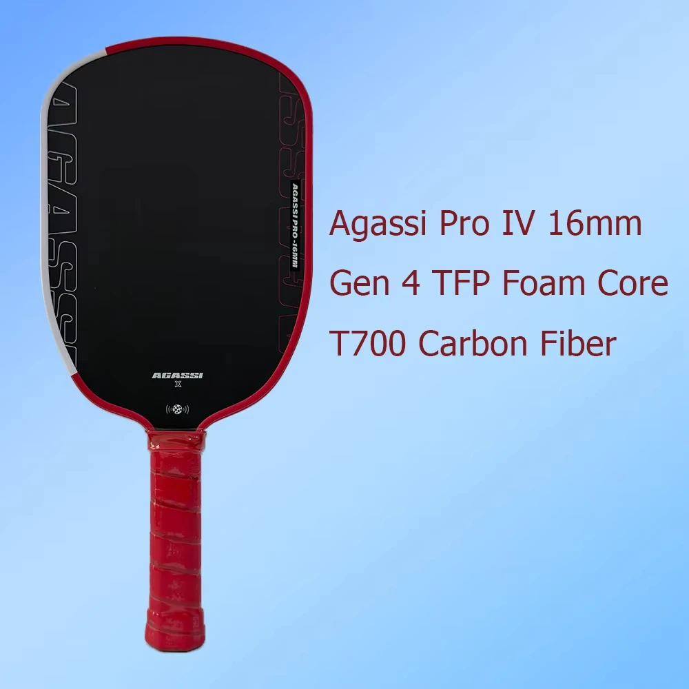 

Agassi Pro IV 16mm Pickleball Paddle OEM Gen 4 TFP Foam Core T700 Carbon Fiber Pickleball Rackets Increases Spin & Power