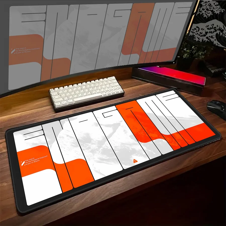 

Large Game Art Mouse Pad Big Desk Keyboard Computer Non-slip Extended Gamer Mousepads Cabinet White Abstract Desk Pads