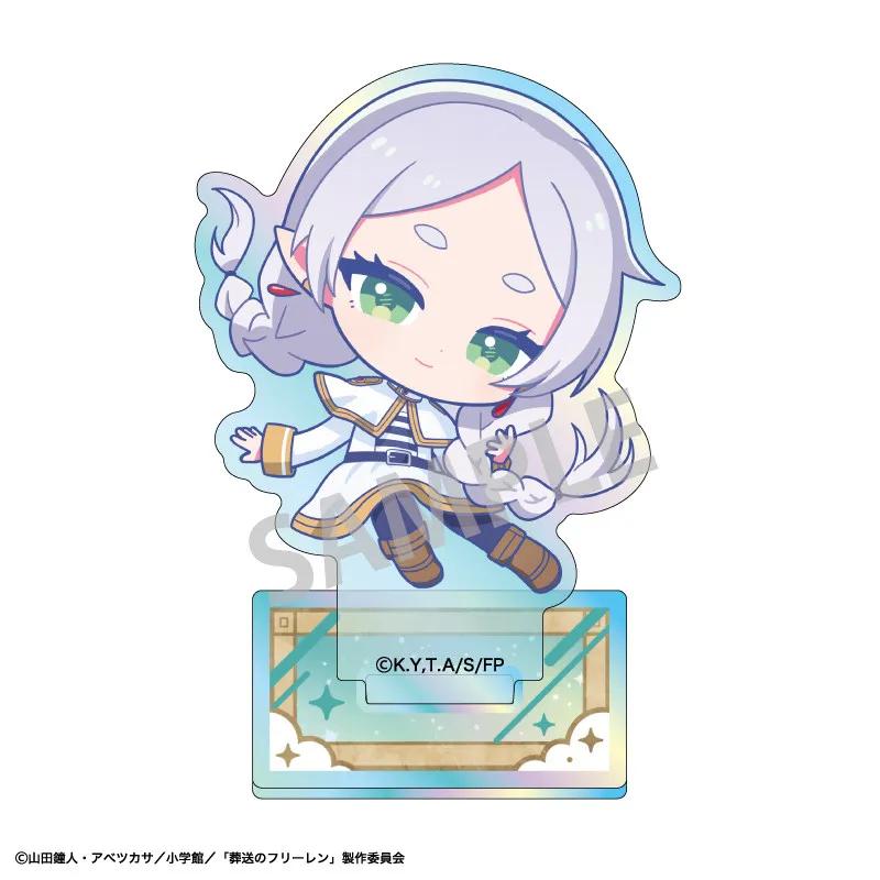 Anime Frieren: Beyond Journey's End Stark Fern Dance Party Theme Q-Style Acrylic Stand Model Plate Keychains Desk Decor