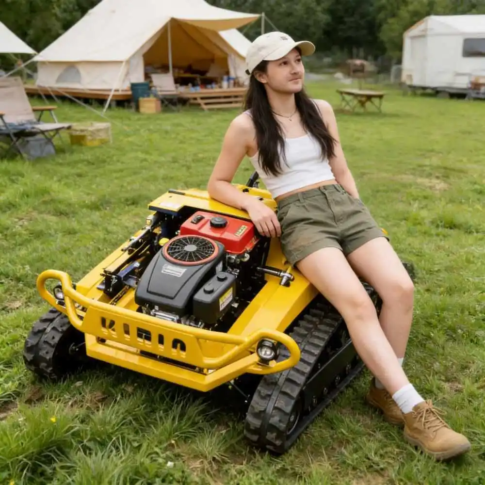 

Customization Tracked Lawn Mower Electric Lawn Mower Automatic Remote Control Lawn Prune Farm Use High Efficiency