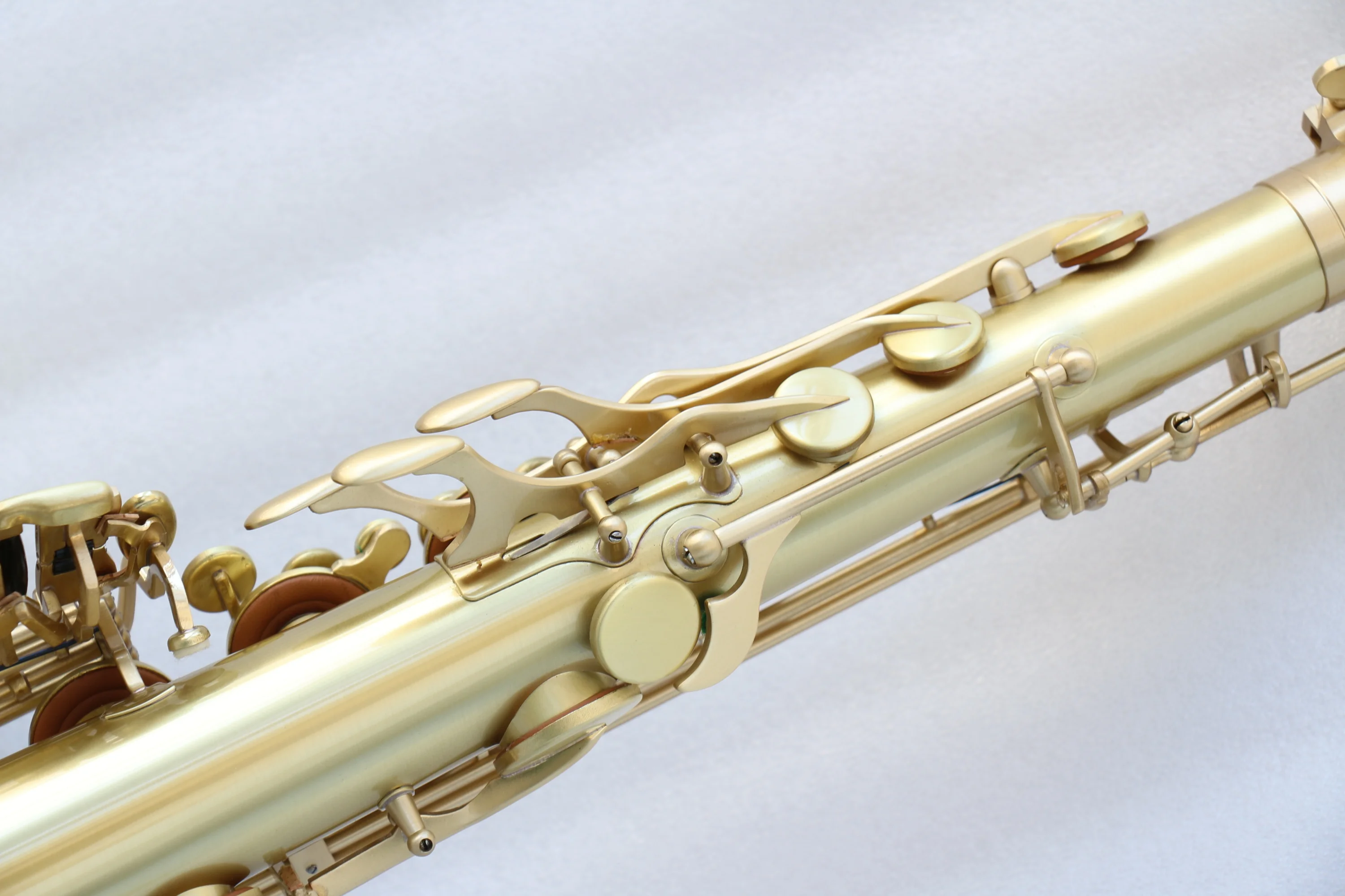Professional Brush Yellow Color Brass Body End Tenor Saxophone Woodwind Instrument And Practice Use
