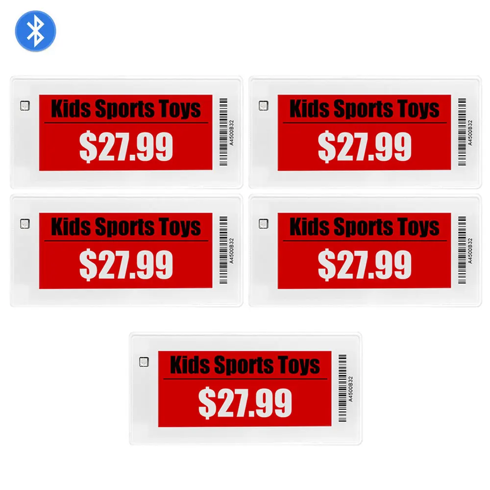 2,9-Zoll-Elektronik-Regaletikett New Direction Supermarkt E-Paper Bluetooth Digitaler Preisschild Klarer Bildschirm für Geschäfte