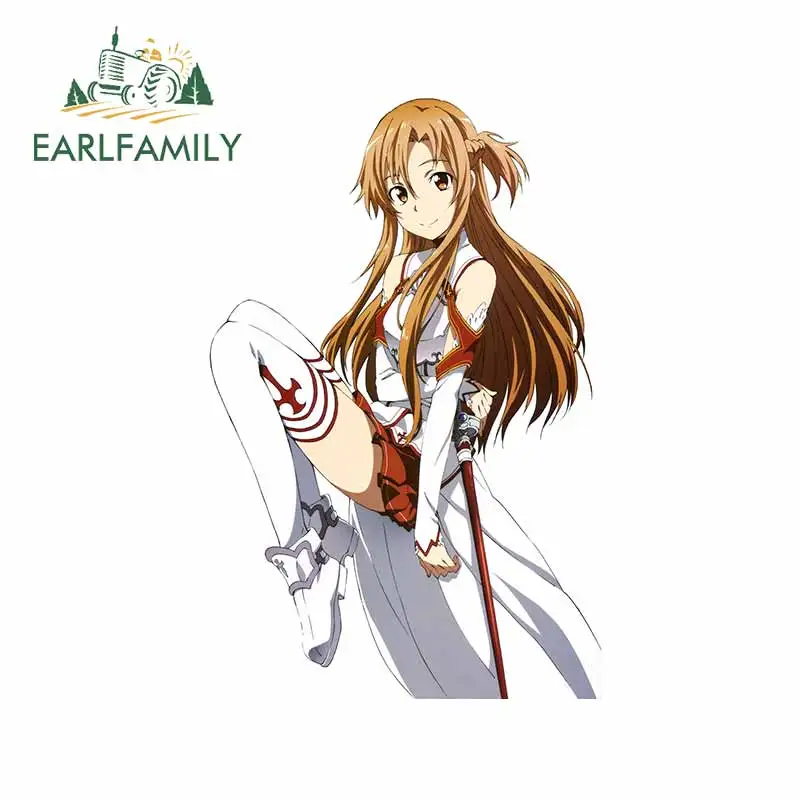 EARLFAMILY 13cm x 8.9cm for Images of Sword Art Online Asuna Car Sticker Motorcycle Waterproof Vinyl Material Decals