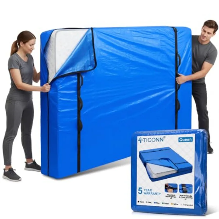 

Mattress Bags for Moving, Heavy Duty Mattress Cover Storage Bag with -Around Handle and Adjustable Buckles