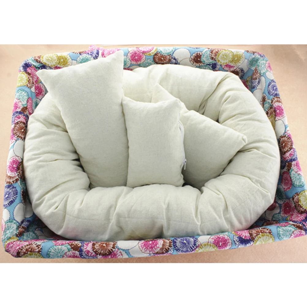 

4Pcs Donut Shape Baby Pillow Newborn Photography Props Basket Filler Lightweight Ventilated White Baby Photo Props