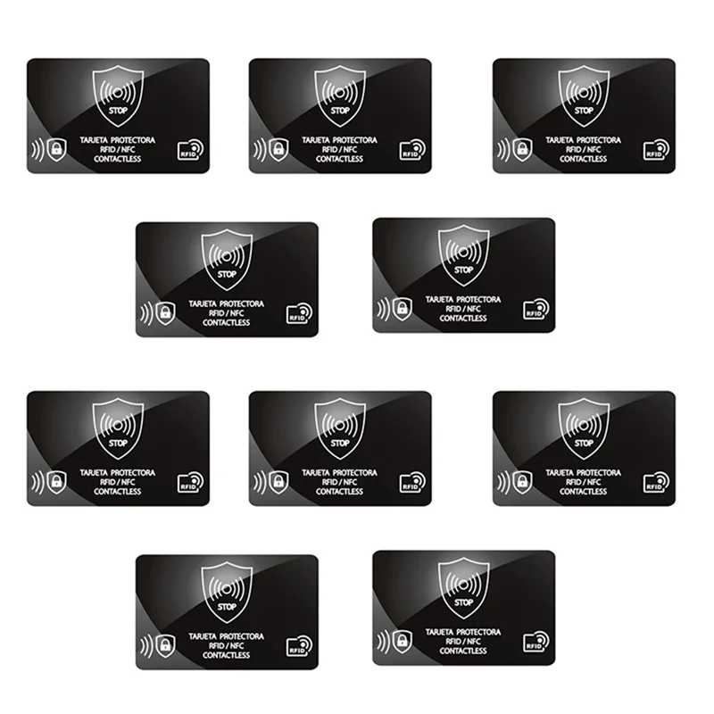 

B27B IC Bank Card Protection Secure Wallet Blocker 10Pcs RFID Blocking Card Holder NFC Shield Case