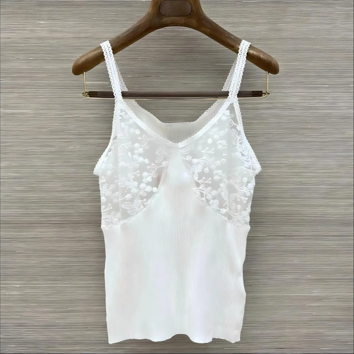 2026 High Quality New Women's Clothing White Lace Lace Knitted Strap--hb723