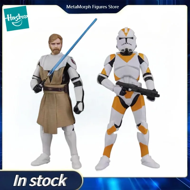 

Original Hasbro Star Wars The Black Series Obi-Wan Kenobi & Clone Trooper (212th) Anime Figure Collection Model Toys