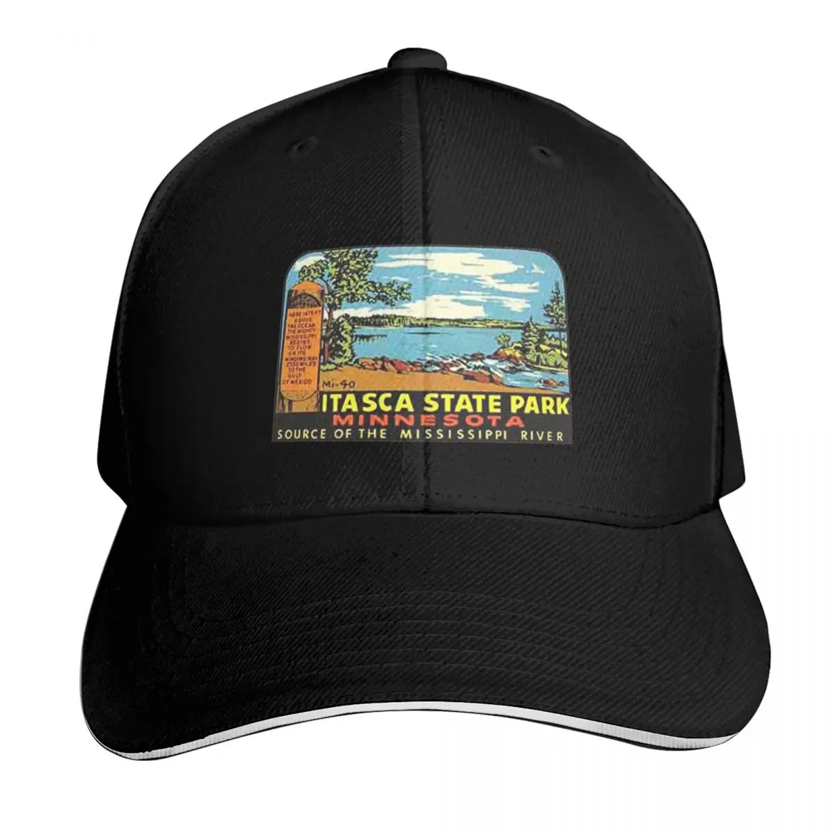 Gorra de béisbol del parque estatal de Itasca, gorra de lujo para mujer, gorra de golf, gorra de marinero para playa, gorra de golf para hombre y mujer