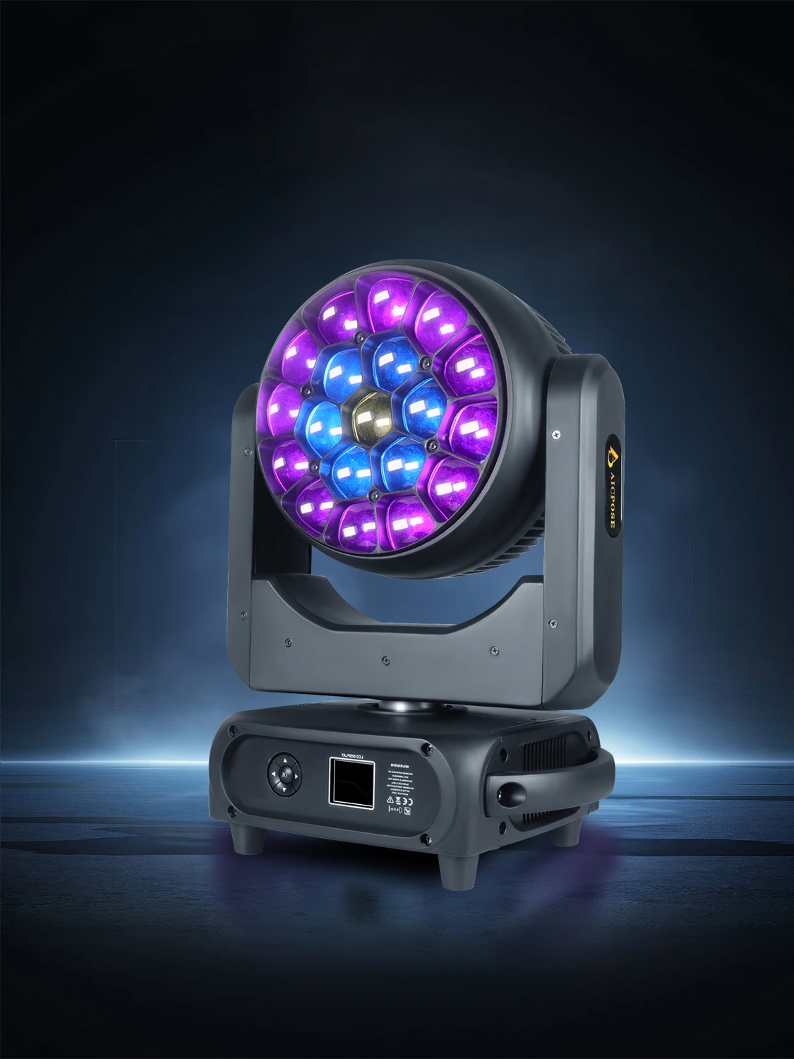 19x40W RGBW LED Fokussierbarer Moving Head Scheinwerfer Beam Wash Light DMX512 Geeignet für Hochzeiten, Bars, Clubs, Partys, DJ-Bühnenbeleuchtung
