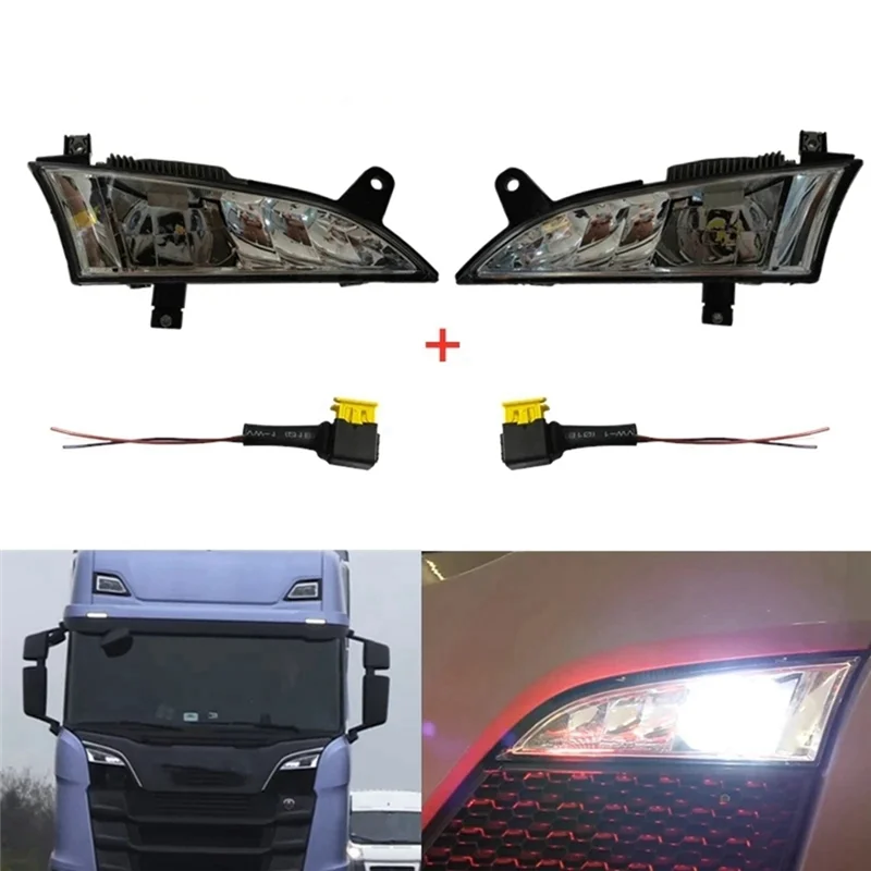 Reliable-1 PCS 24V Car LH Fog Lamp Replacement Parts For Scania Truck Panel Lights R Series S Series R650 S730 S500 Fog Lights 2