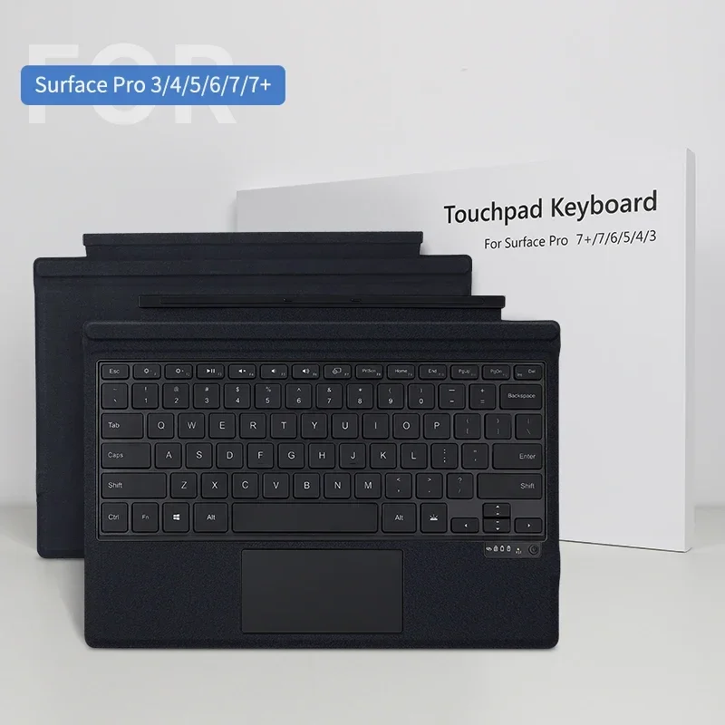 US/EU Wireless Tablet Keyboard for Microsoft Surface Pro 7 Plus 6 5 4 3 Go 1 2 3 with Colorful Back Light Trackpad Laptop