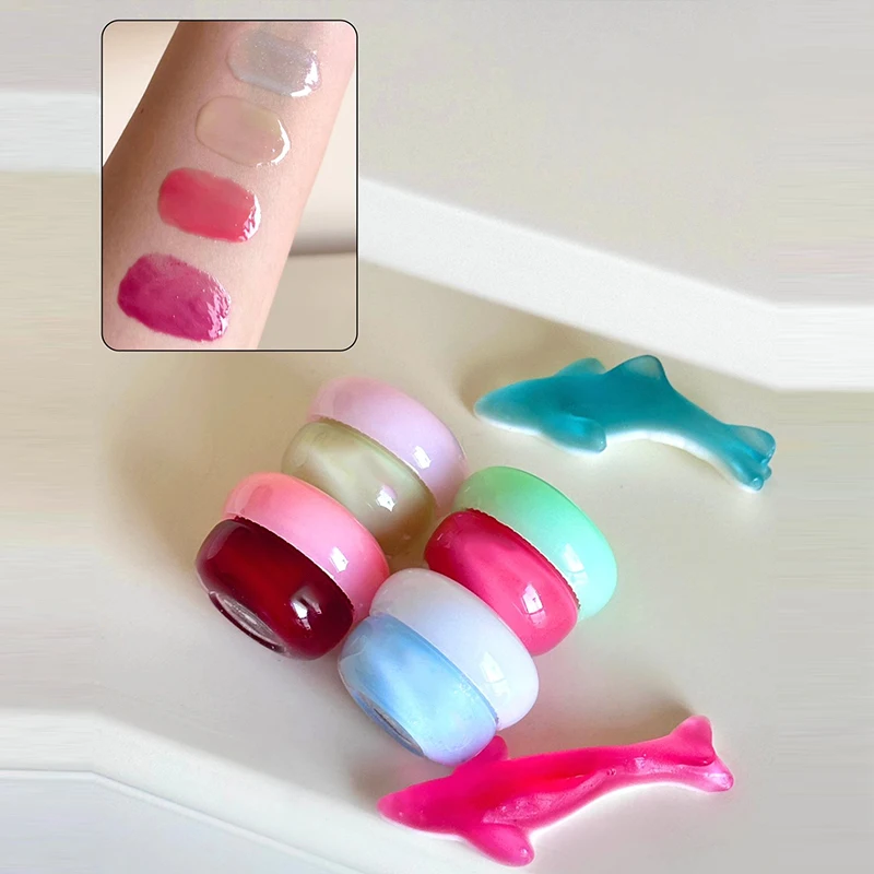 Marmelade Lippen balsam nähren befeuchten Lippen glasur wasserdicht Antihaft leicht zu färben Lippen schlamm koreanischen Make-up Lip gloss für Frauen 8 Farben