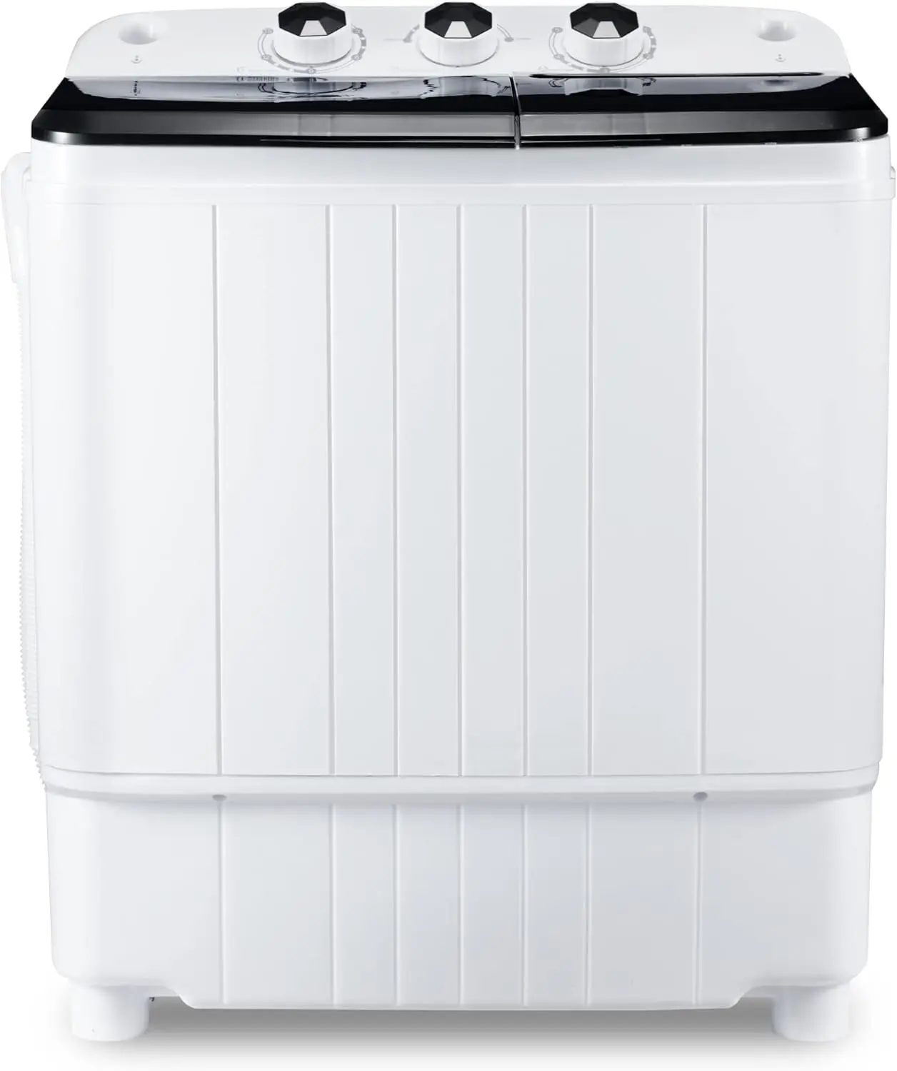 

17.6Lb Portable Twin Tub Washing Machine with Gravity Drain Pump for Apartments Dorms RVs Save Water and Electricity