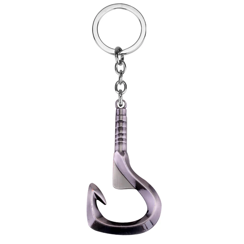 Game Dota 2 Keychain Bottle Opener Pudge Metal Alloy Hook Weapon Model Porte Clef Keyring Pendant Fashion Jewelry Gifts For Men