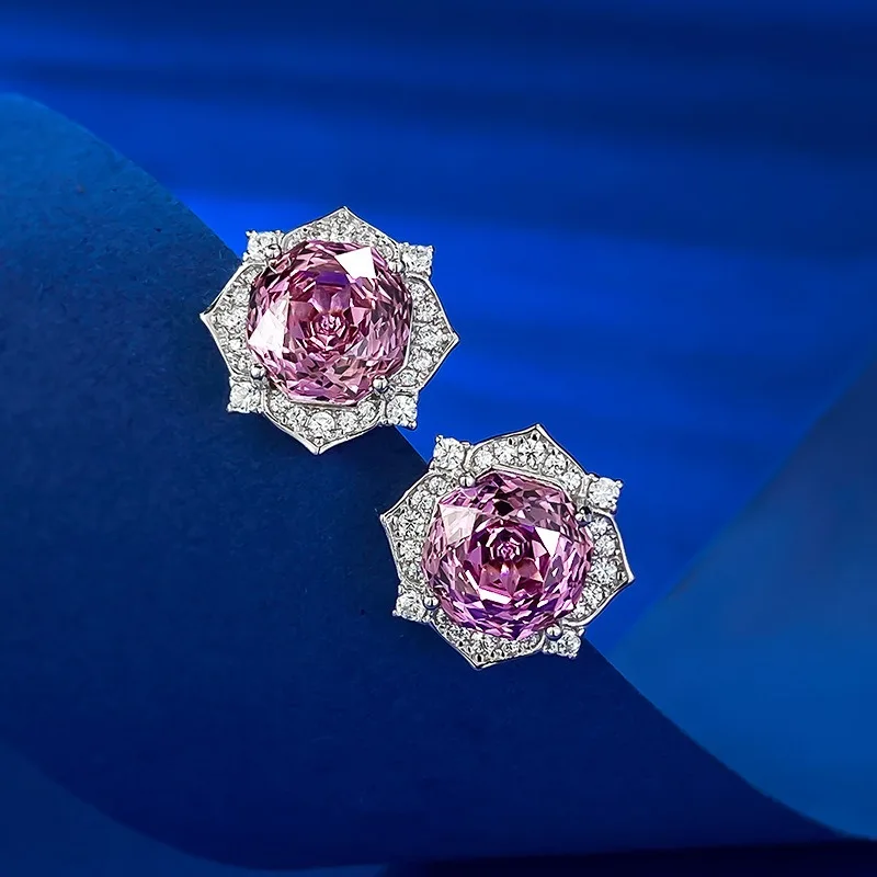 

925 Sterling Silver Rose Stud Earrings for Women Engagement Wedding Stud Earrings Jewelry Wholesale Drop Shipping Gifts