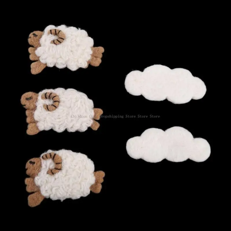 

Шерстяные флоумы облака овечьи воздушные шарики детские детские фото съемки украшения новорожденных фотографии