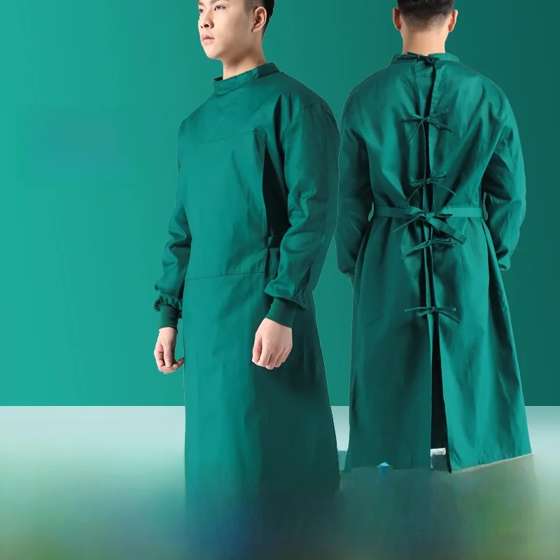 Pure Cotton Surgical Gown ex Dental Doctor Workwear Sterile Operating Room Lab Coat M Dentist Oral Physician Coat