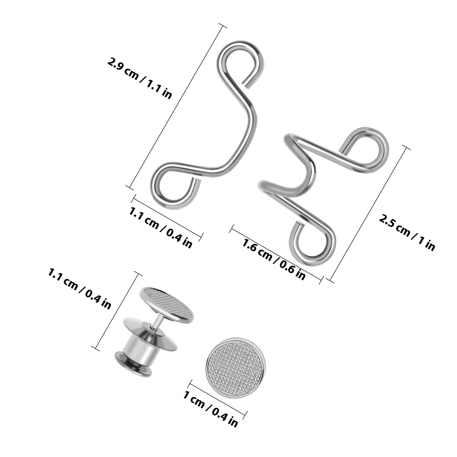 4 مجموعات رقيقة الخصر زر كليب على أبازيم الجينز تقليل السراويل الخصر مثاليا استبدال فوري الحجم العالمي S الحرف اليدوية #2